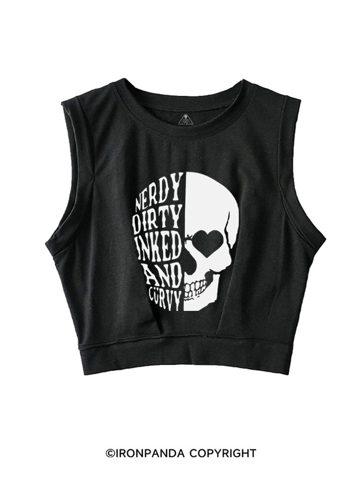 Nerdy Dirty Inked and Curvy SLEEVELESS CROP TOPS