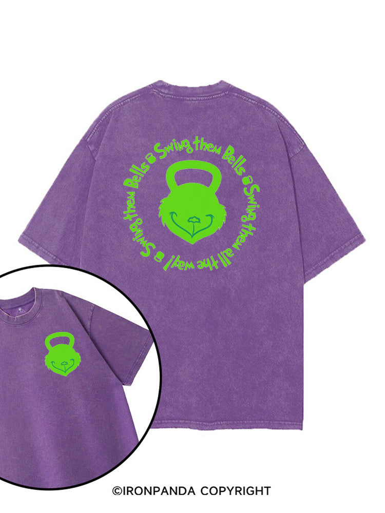 Swing them Bells, Swing them Bells, Swing them all the way printed Gym Shirt