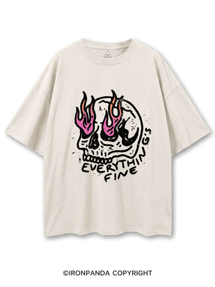 Everything is Fine Funny Skeleton COTTON PUMP COVER