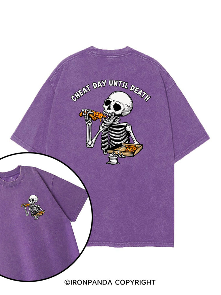 CHEAT DAY UNTIL DEATH printed Gym Shirt