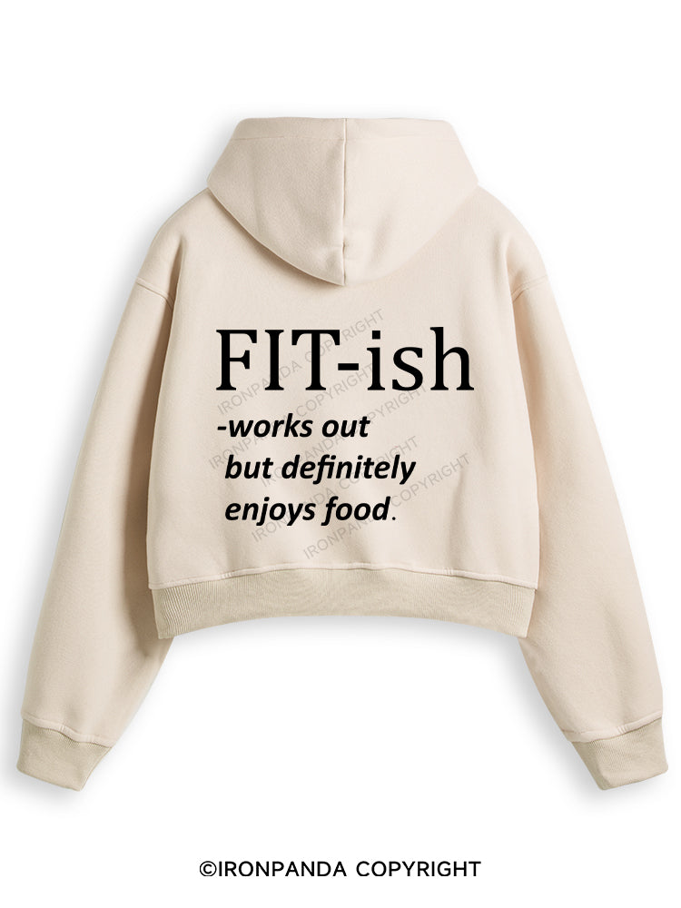 FIT-ISH Fleece Crop Zip Up Hoodie