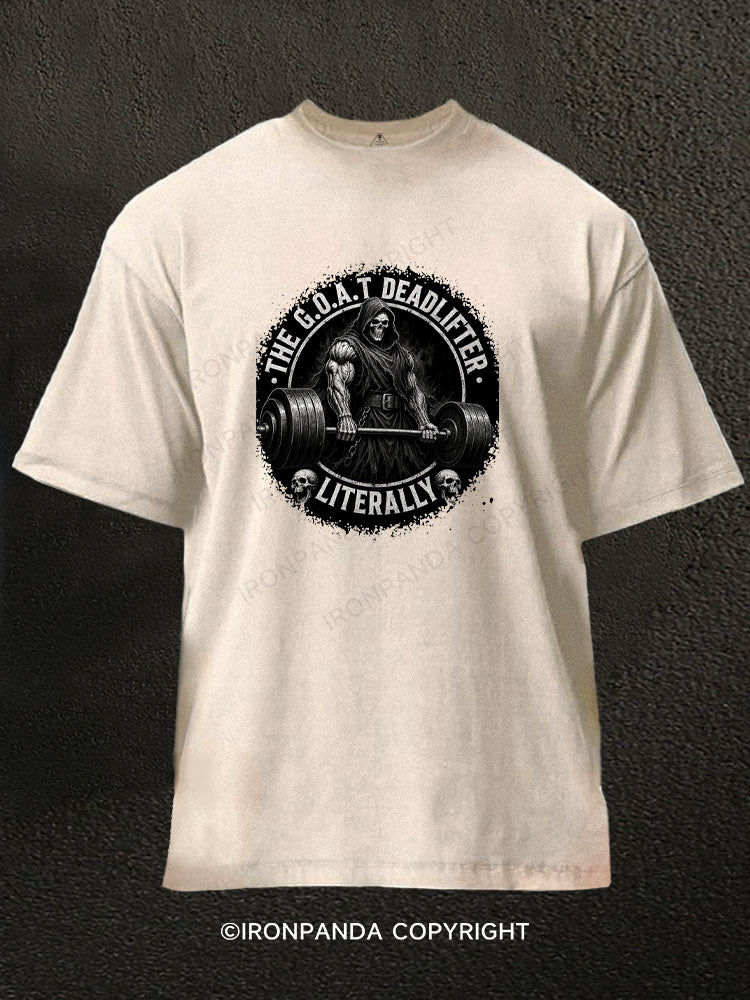 Grim Reaper The GOAT Deadlifter Washed Gym Shirt