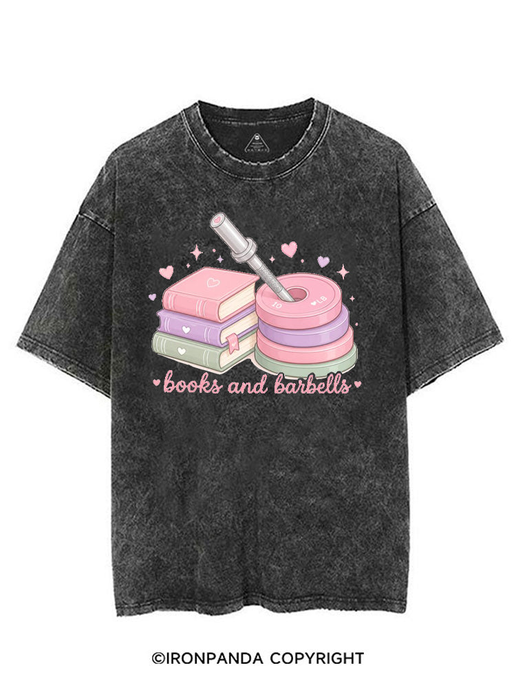 BOOKS AND BARBELLS WORKOUT VINTAGE GYM SHIRT