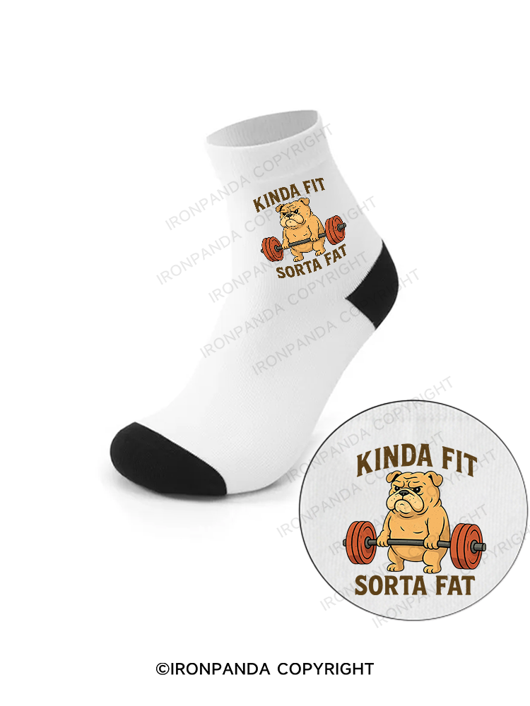 Kinda Fit Sorta Fat Dog Crew Socks
