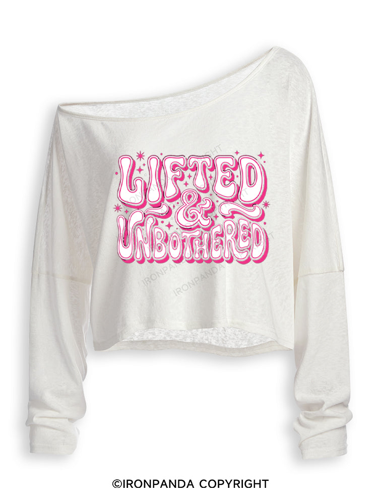 Lifted And Unbothered Off Shoulder Long Sleeve Crop Top