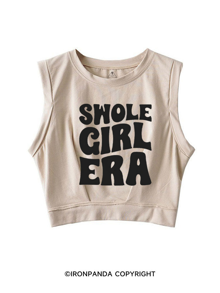 SWOLE GIRL ERA SLEEVELESS CROP TOPS