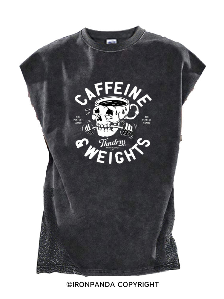 Caffeine And Weights Skull Cut Off Tank
