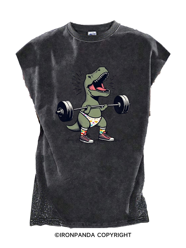 Funny T-Rex Fitness Cut Off Tank