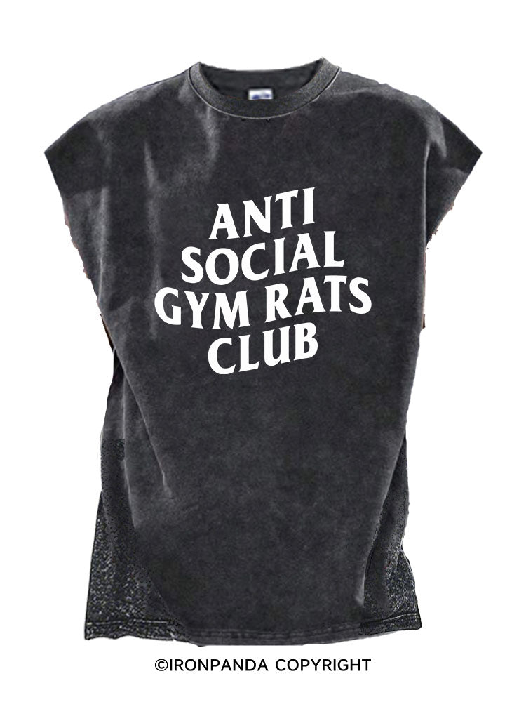 ANTI SOCIAL GYM RATS CLUB Cut Off Tank