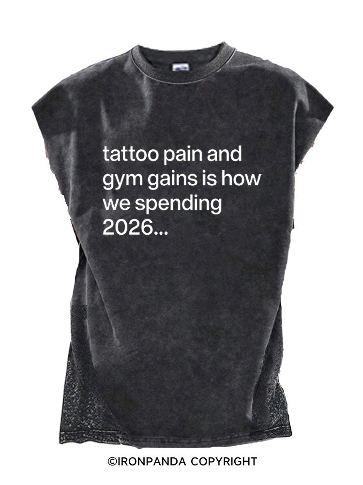Tattoo Pain And Gym Gains Is How We Spending 2026 Cut Off Tank