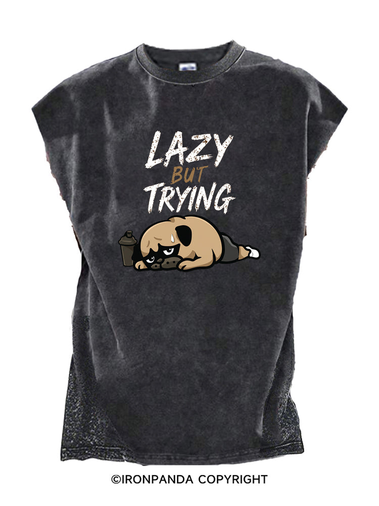 Lazy But Trying Pug Cut Off Tank