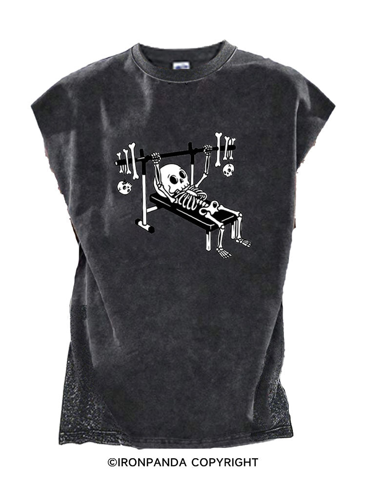 Skeleton Bench Press Me Cut Off Tank