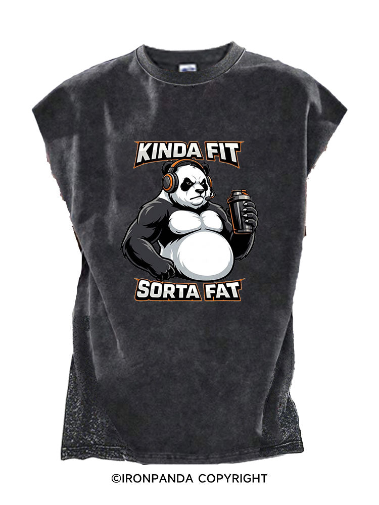 Kinda Fit Sorta Fat Panda Cut Off Tank