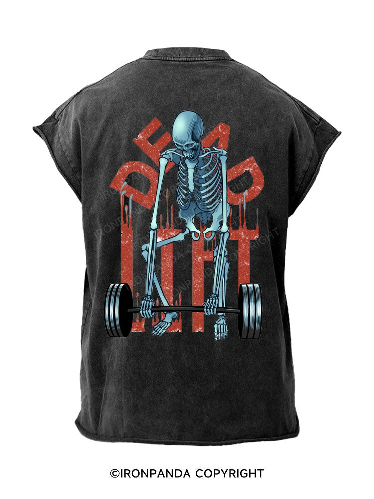 deadlift Back Printed Cut Off Tank