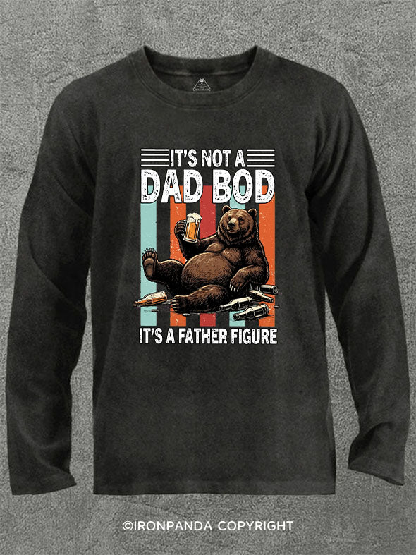 It's Not A Dad Bod Washed Gym Long Sleeve Shirt