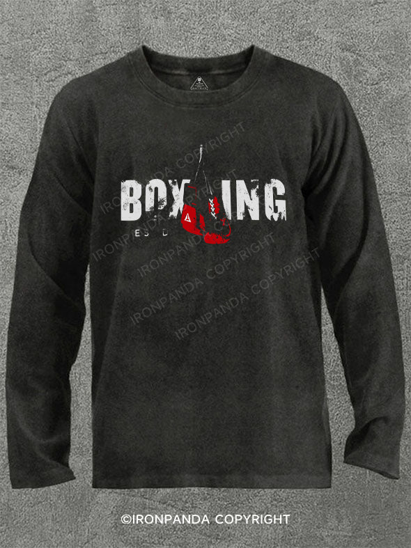 boxing Washed Gym Long Sleeve Shirt