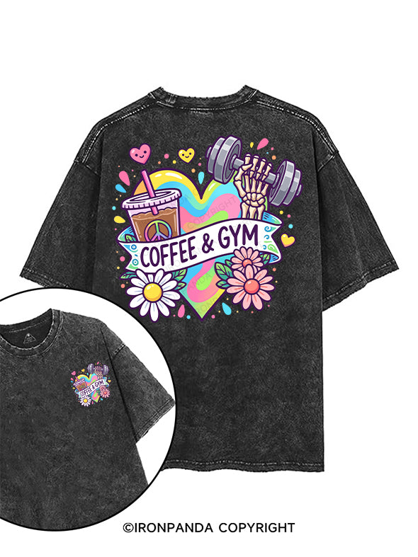 coffee &gym printed Gym Shirt