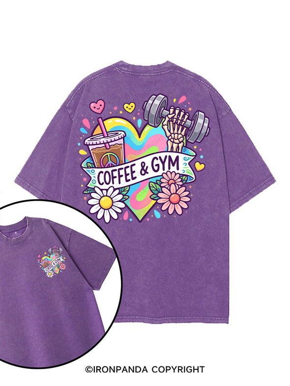 coffee &gym printed Gym Shirt