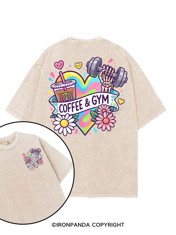 coffee &gym printed Gym Shirt