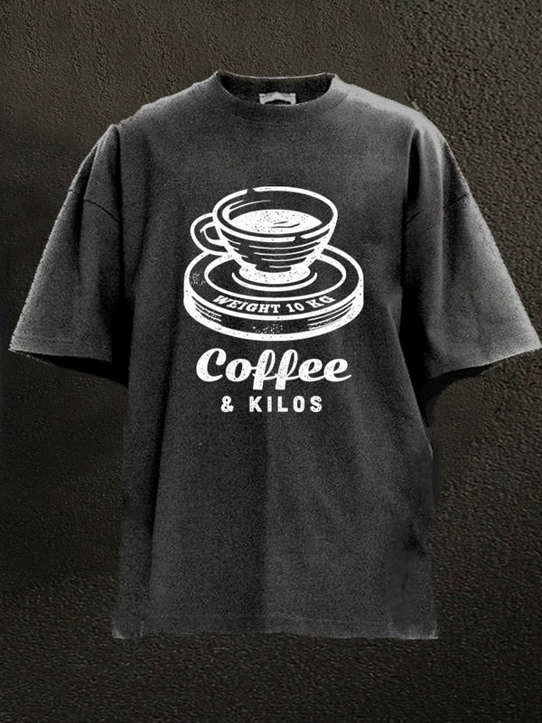coffee & kilos Washed Gym Shirt