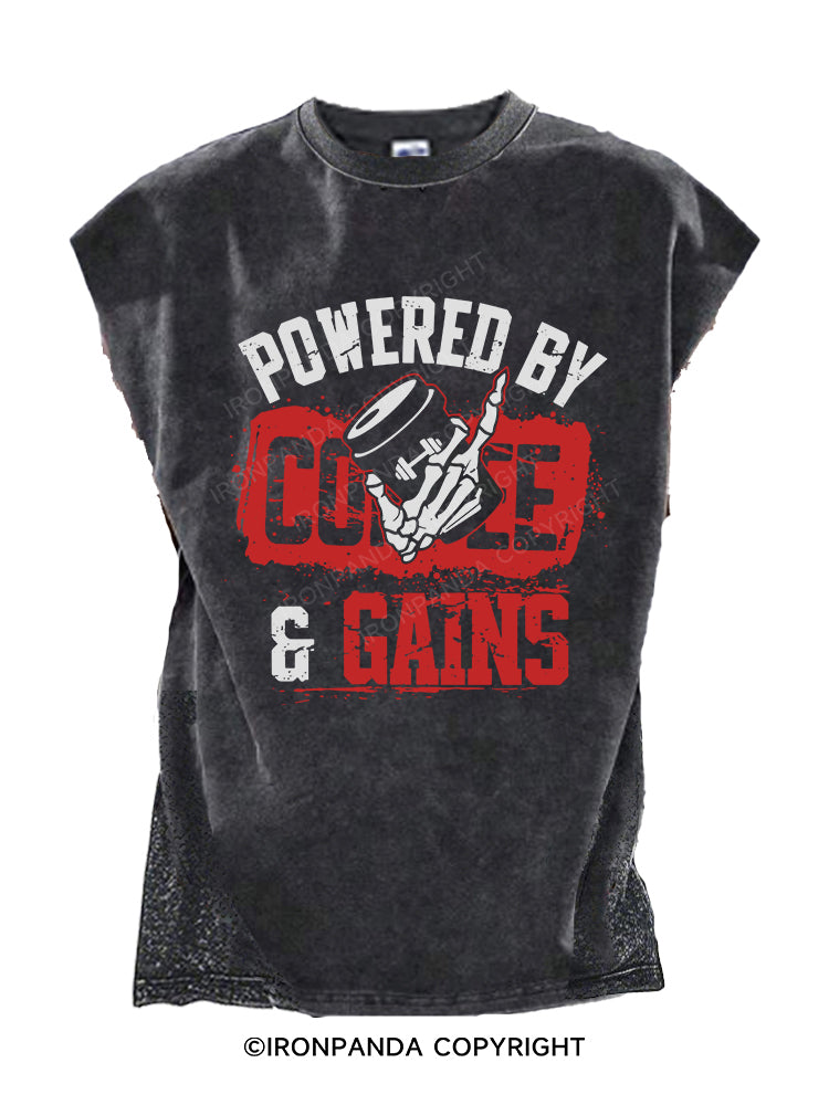 Powered by Coffee & Gains Cut Off Tank