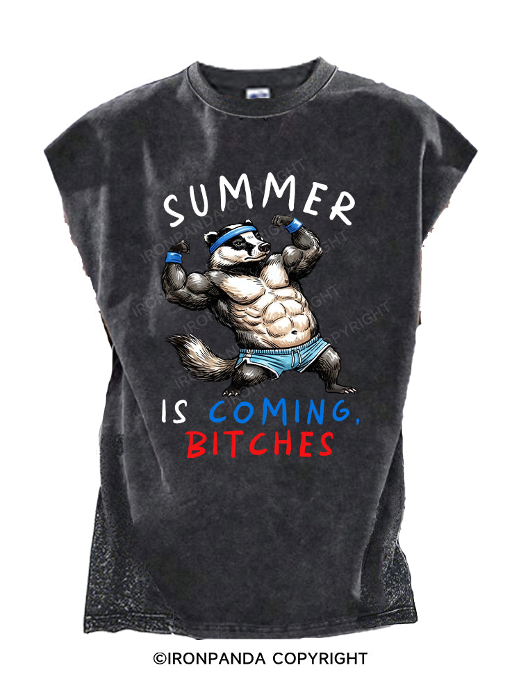 SUMMER IS COMING BITCHES Cut Off Tank