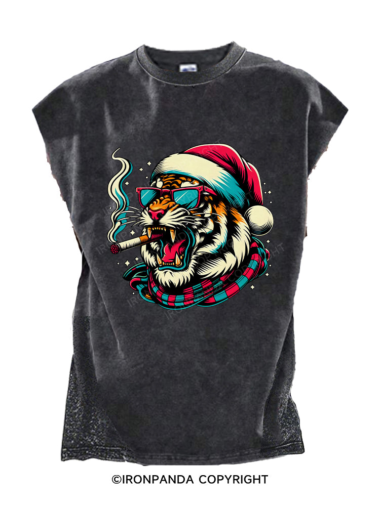 Santa Roar Cut Off Tank