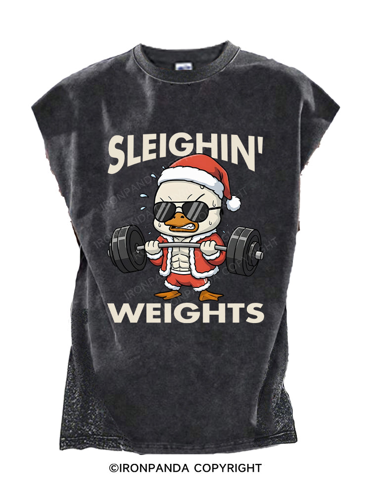 Sleighin Weights Cut Off Tank