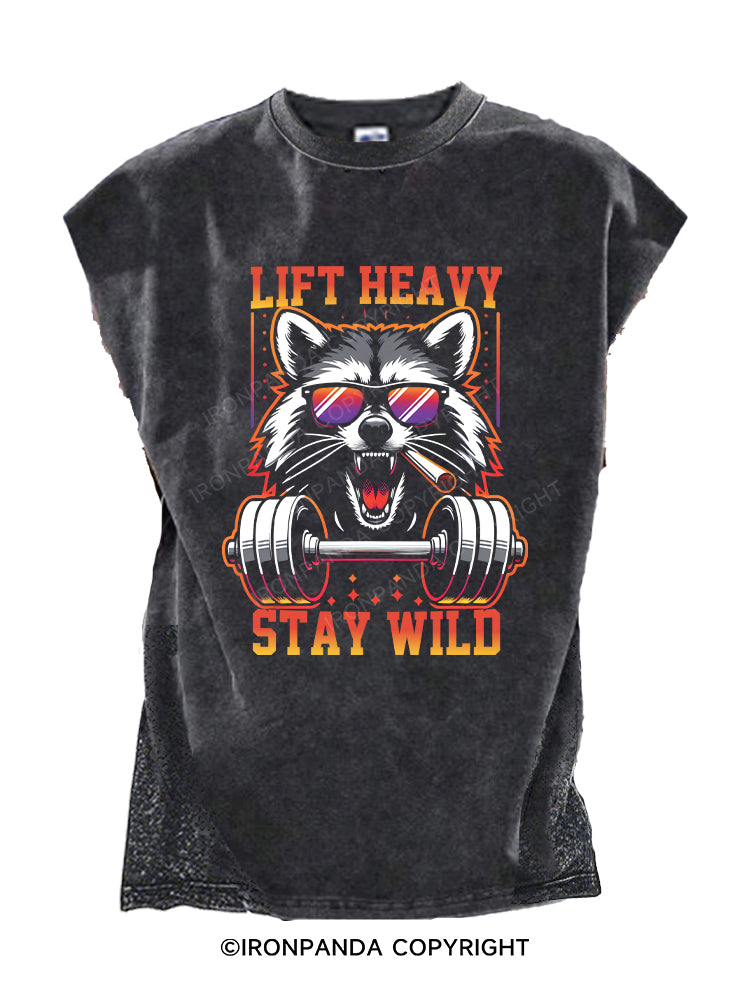 Lift Heavy Stay Wild Cut Off Tank