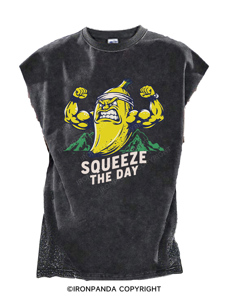 SQUEEZE THE DAY Cut Off Tank
