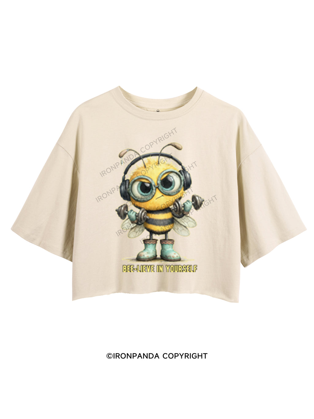 BEE-LIEVE IN YOURSELF CROP TOPS