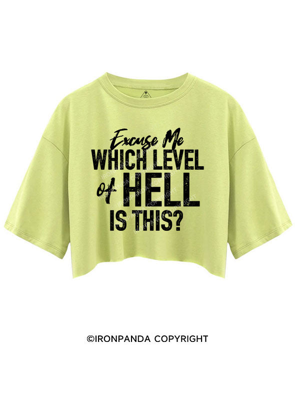 Excuse Me Which Level of Hell is This Crop Tops