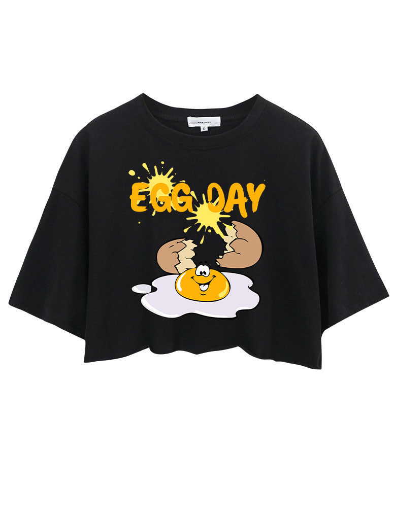 NEVER MISS EGG DAY CROP TOPS
