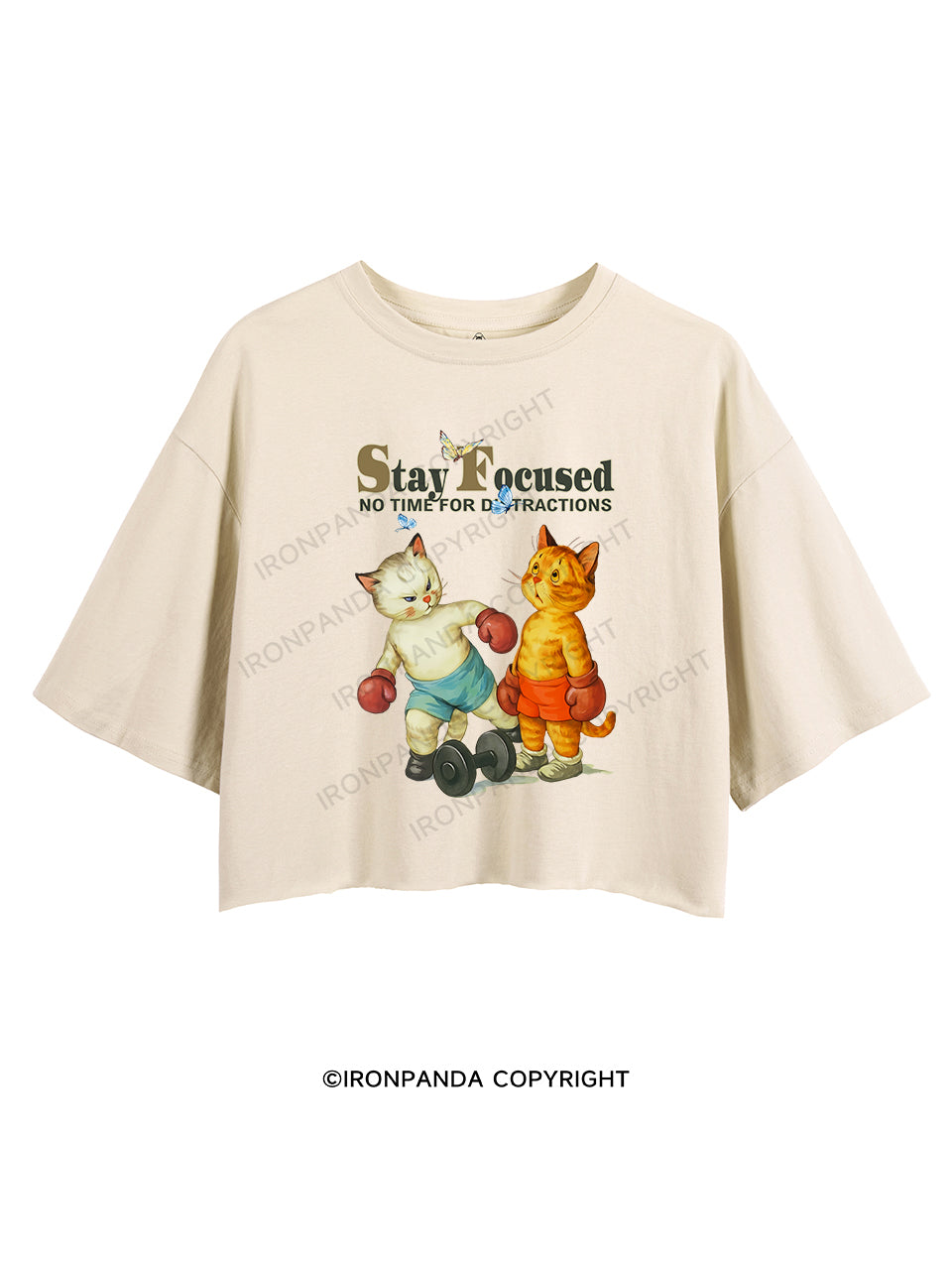 STAY FOCUSED NO TIME FOR DISTRACTIONS CROP TOPS