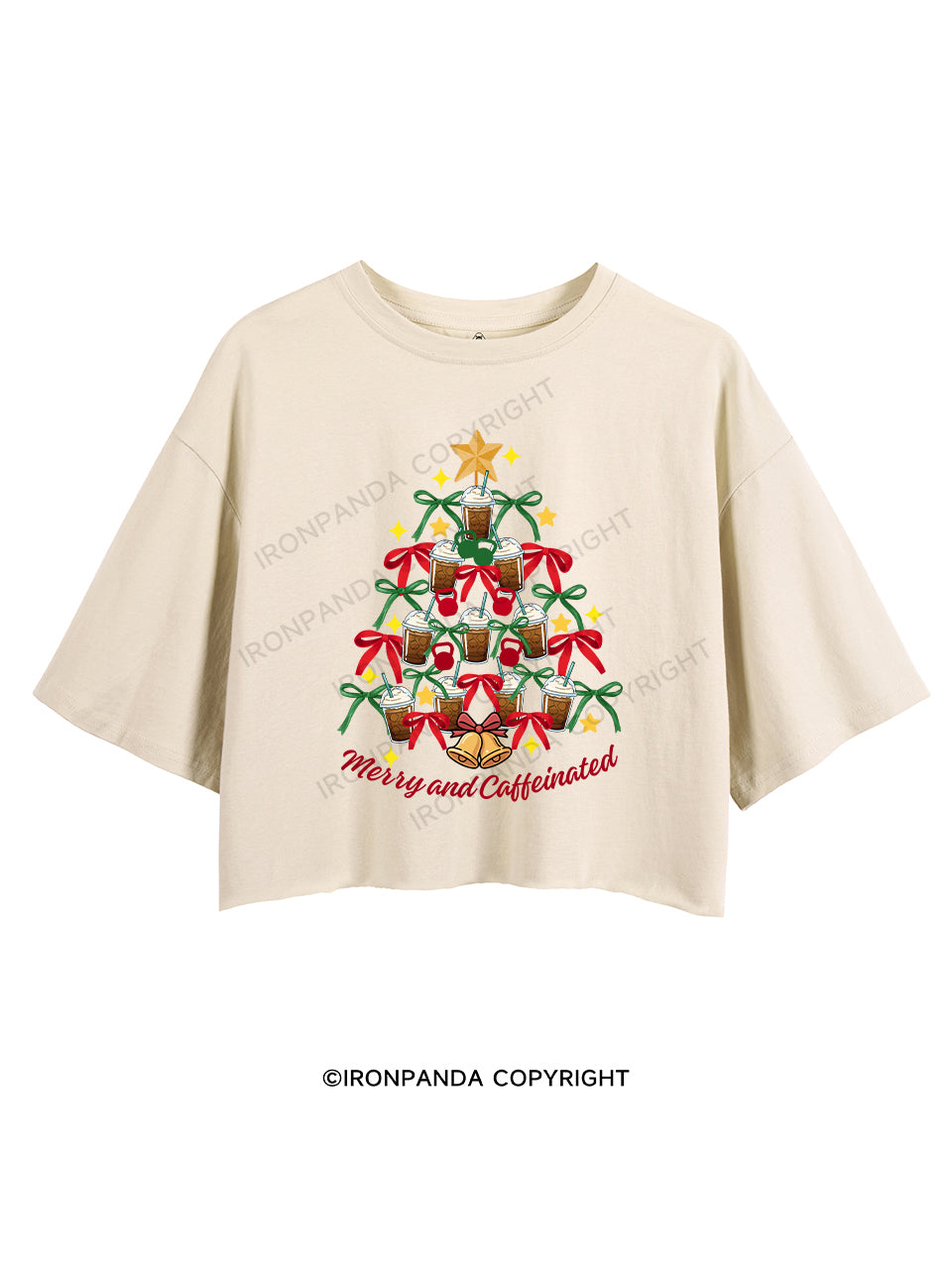 MERRY AND CAFFEINATED CROP TOPS