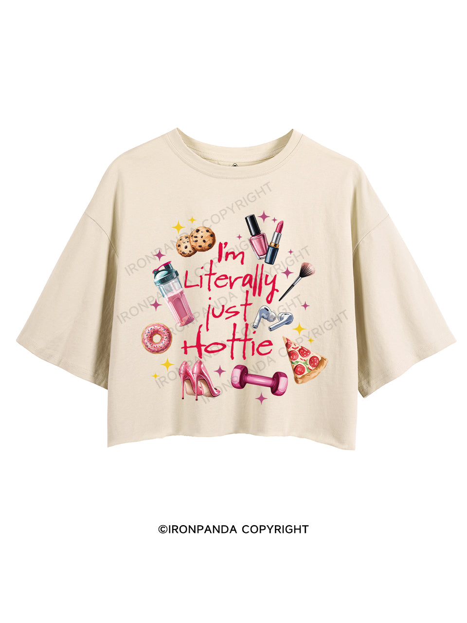 I'M LITERALLY JUST HOTTIE CROP TOPS