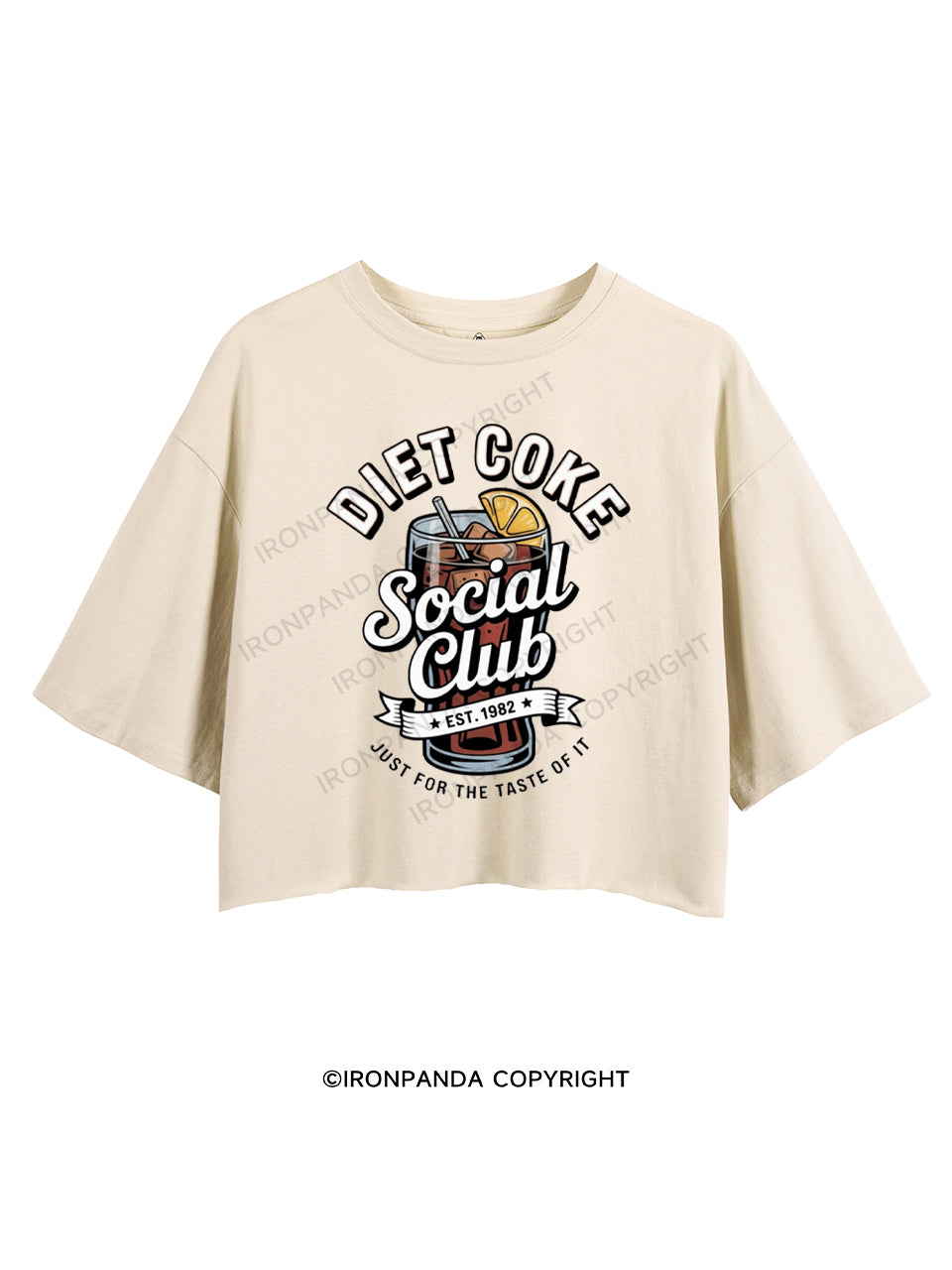 DIET COKE SOCIAL CLUB JUST FOR THE TASTE OF IT CROP TOPS