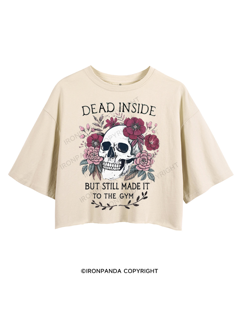 DEAD INSIDE BUT STILL MADE IT TO THE GYM CROP TOPS