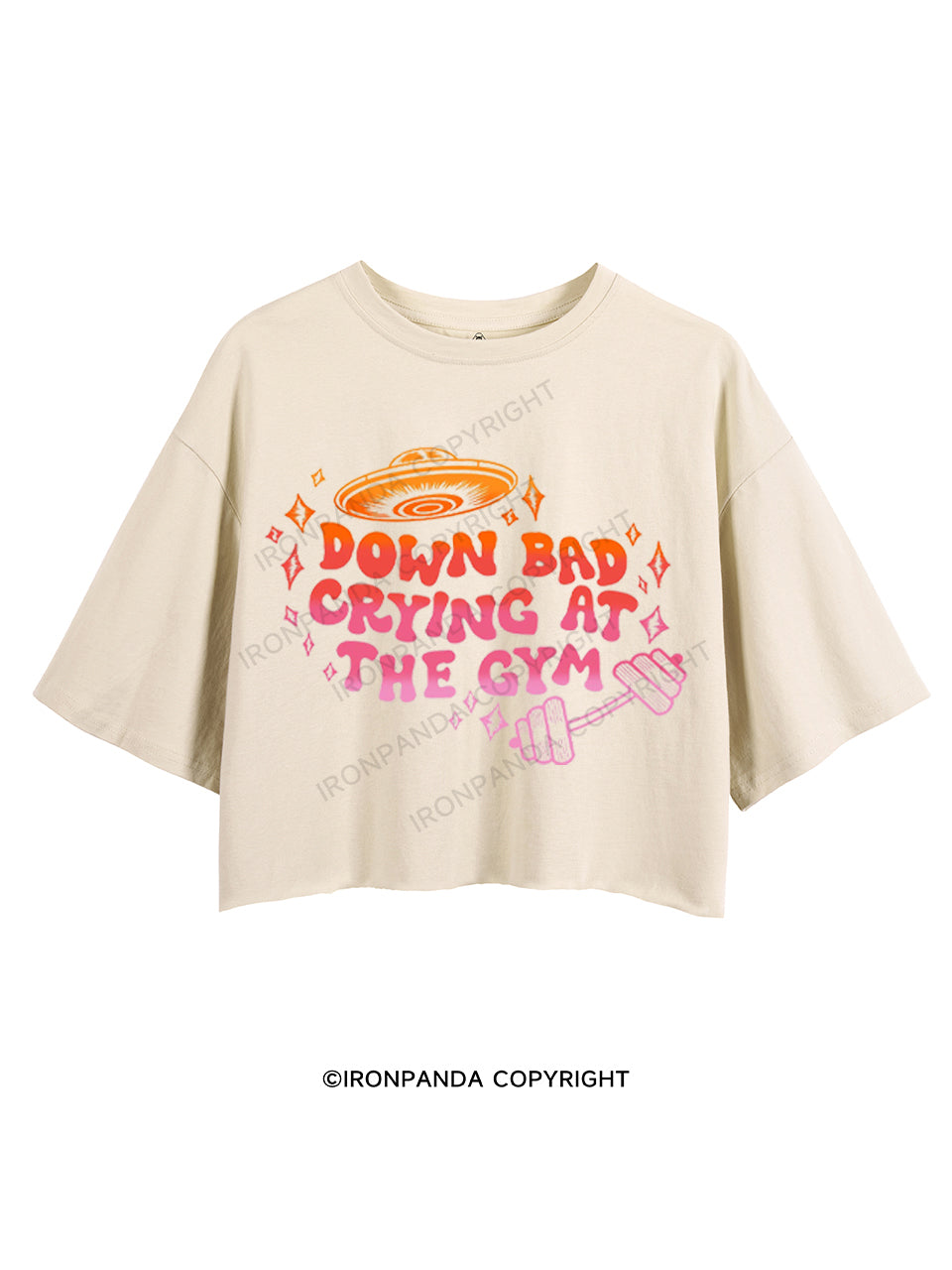 DOWN BAD CRYING AT THE GYM CROP TOPS