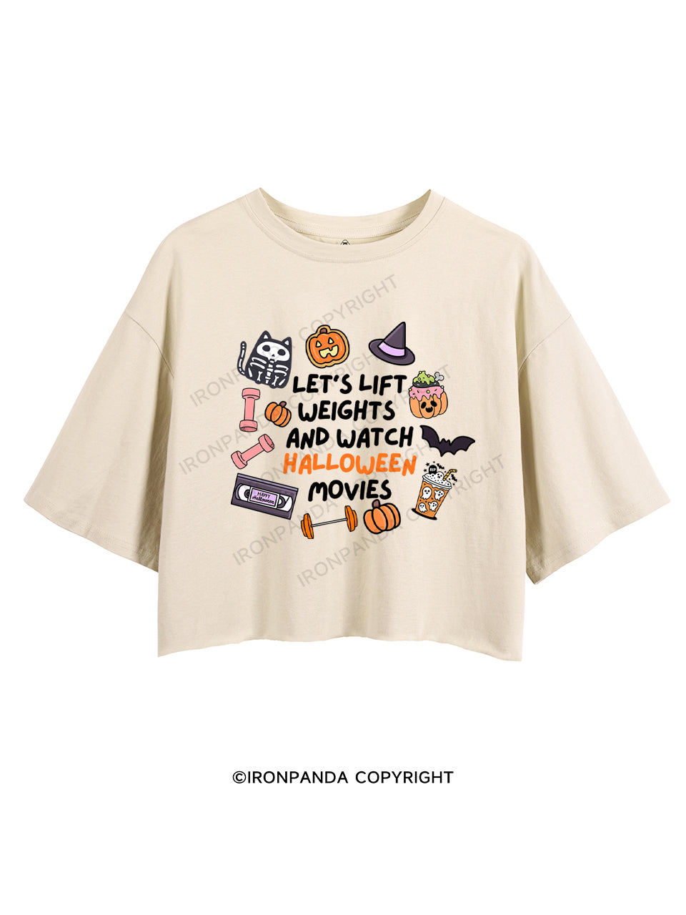 LET'S LIFT WEIGHTS AND WATCH HALLOWEEN MOVIES CROP TOPS