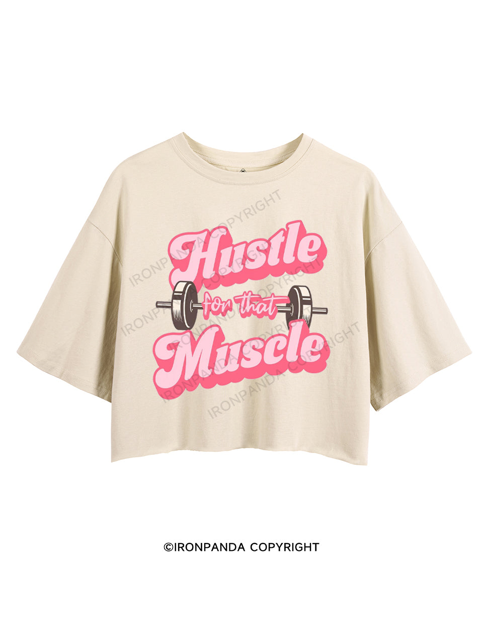 HUSTLE FOR THAT MUSCLE CROP TOPS