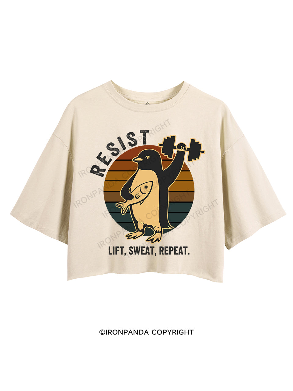 RESIST LIFT, SWEAT, REPEAT CROP TOPS