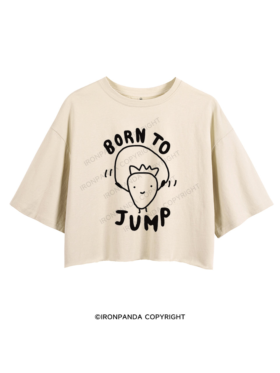 BORN TO JUMP CROP TOPS
