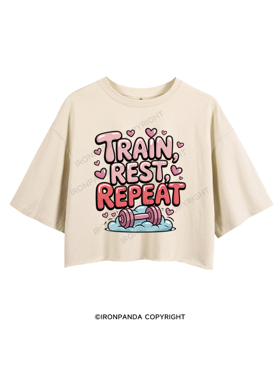TRAIN, REST, REPEAT CROP TOPS
