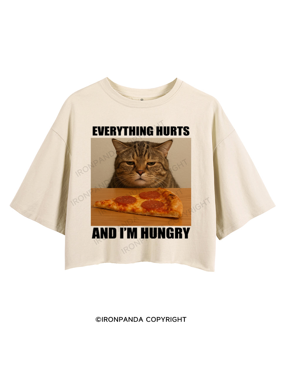 EVERYTHING HURTS AND I'M HUNGRY CROP TOPS