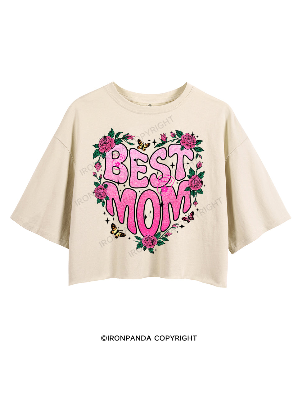 BEST MOM CROP TOPS