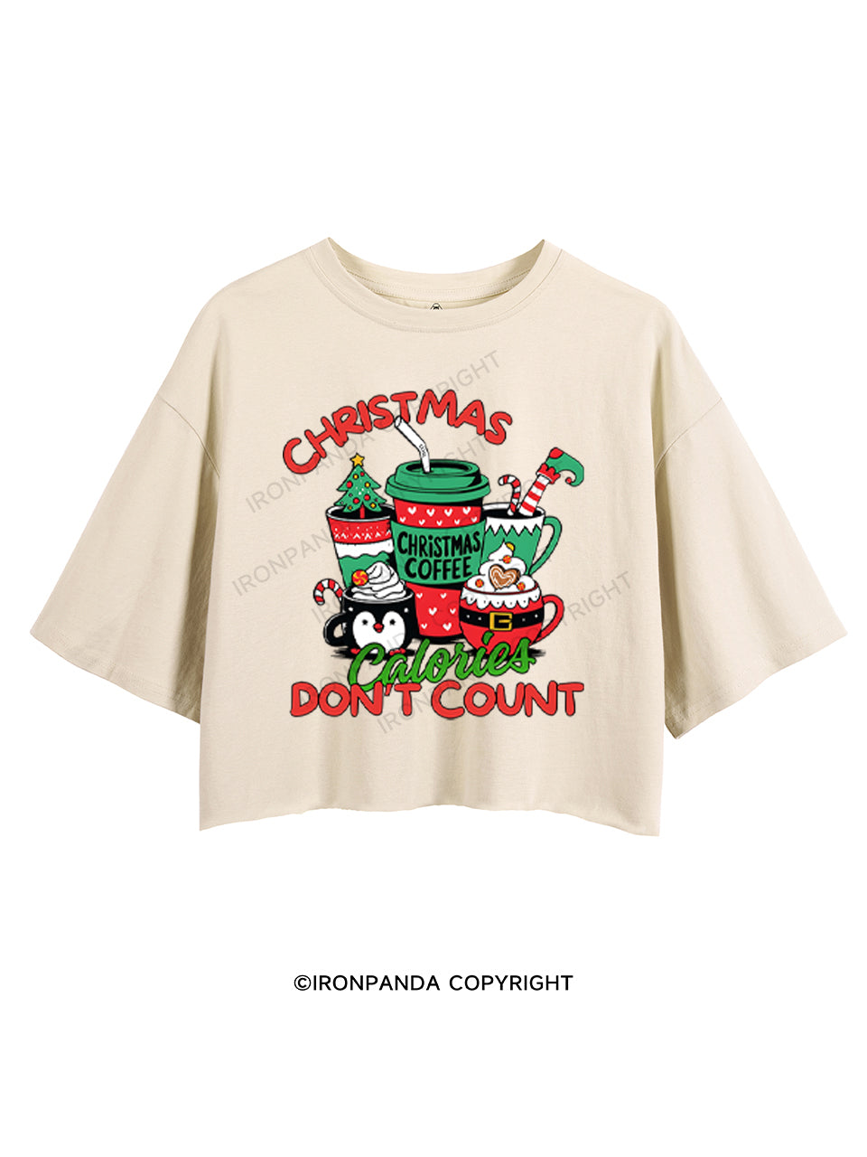 CHRISTMAS CALORIES DON'T COUNT CROP TOPS