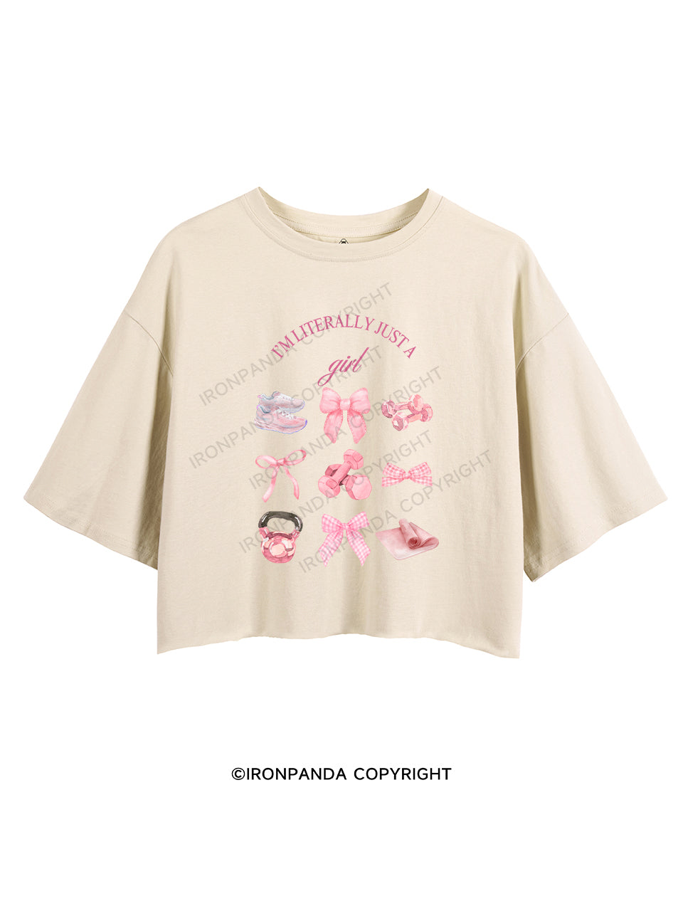 I'M LITERALLY JUST A GIRL CROP TOPS