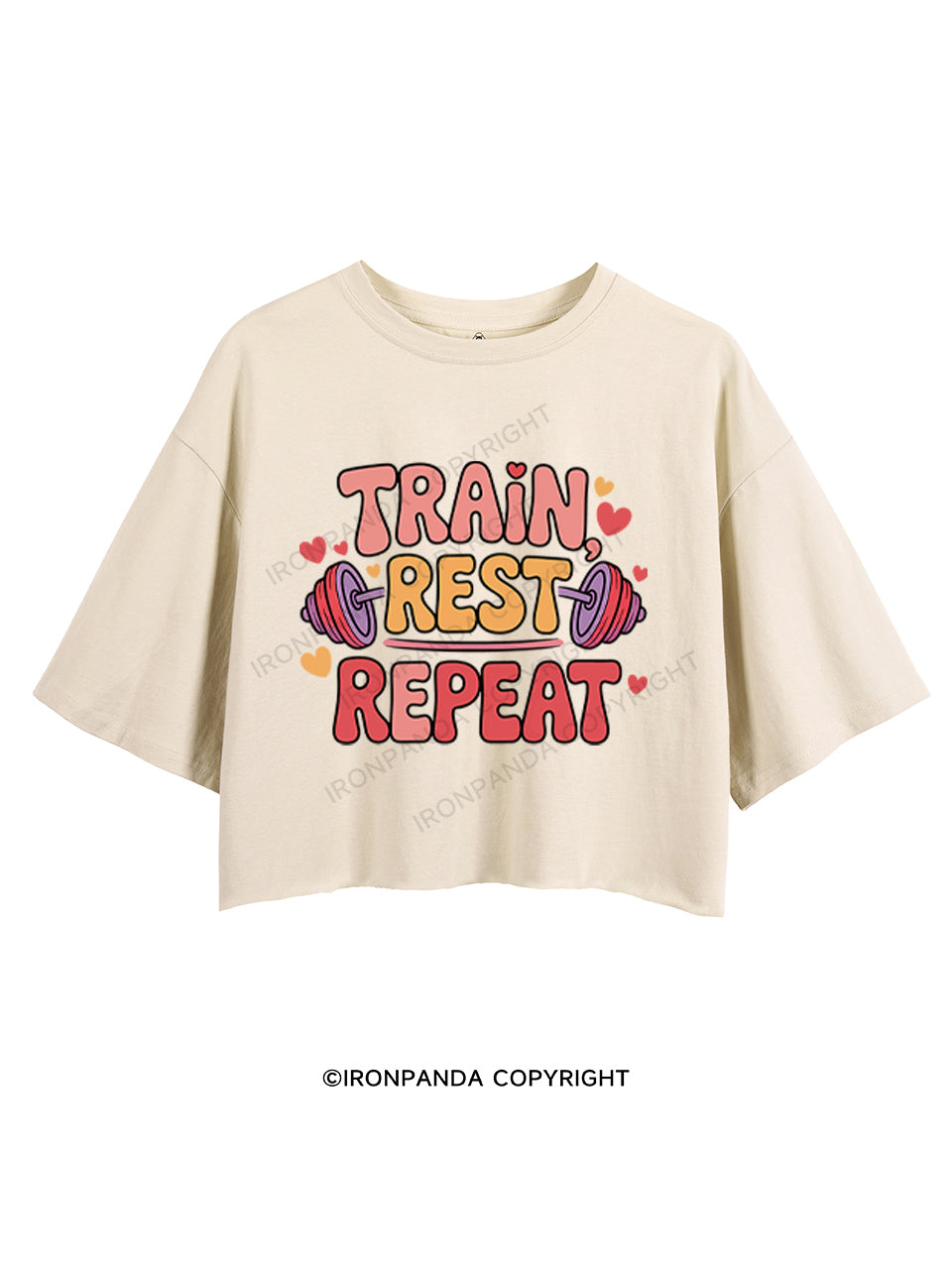 TRAIN, REST, REPEAT CROP TOPS