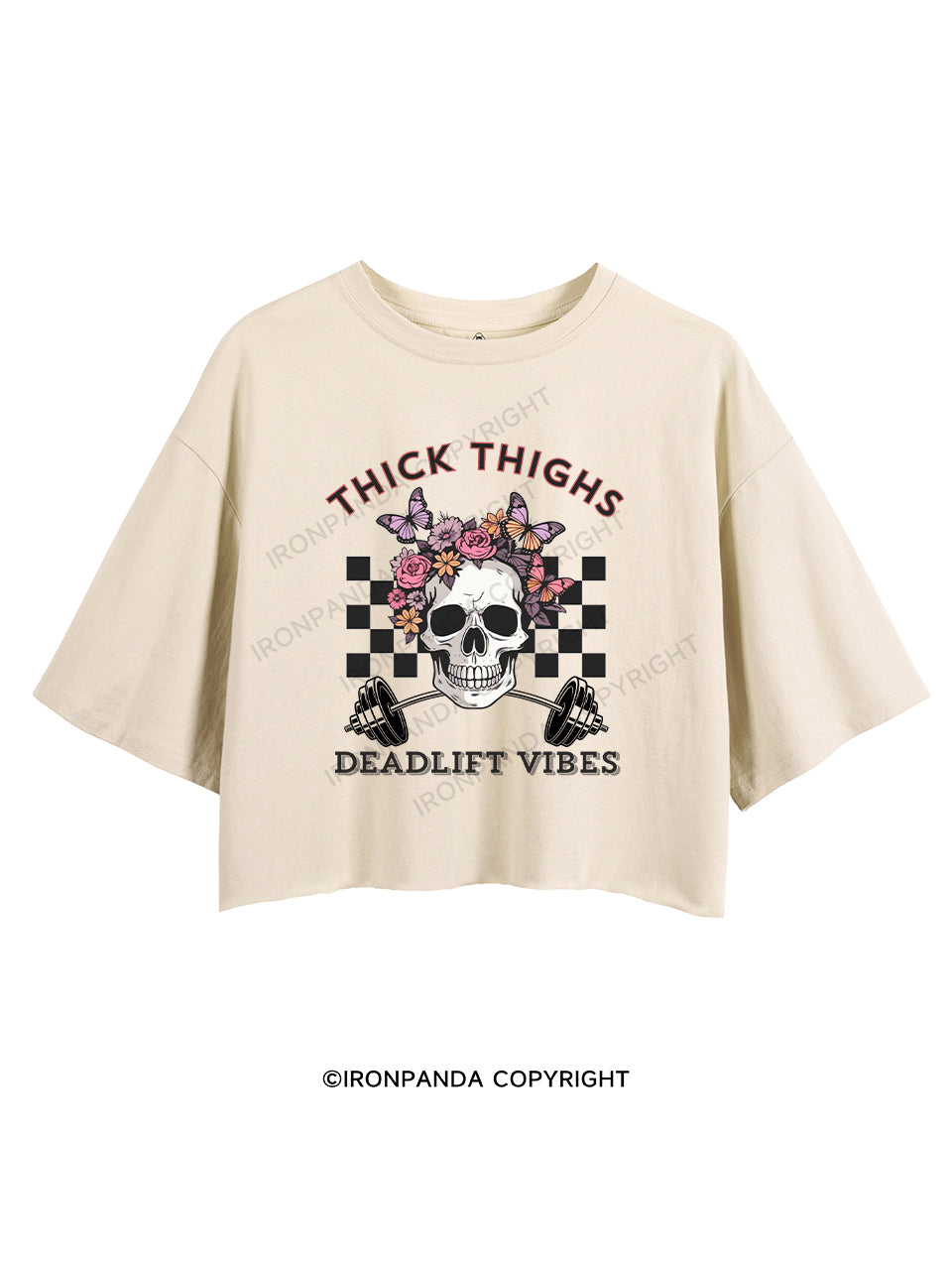 THICK THIGHS DEADLIFT VIBES CROP TOPS